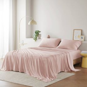 Cotton Blend Jersey Knit All Season Sheet Set Queen (Color: as Pic)